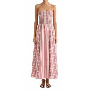 FAITHFULL THE BRAND lida maxi dress in cherry stripe